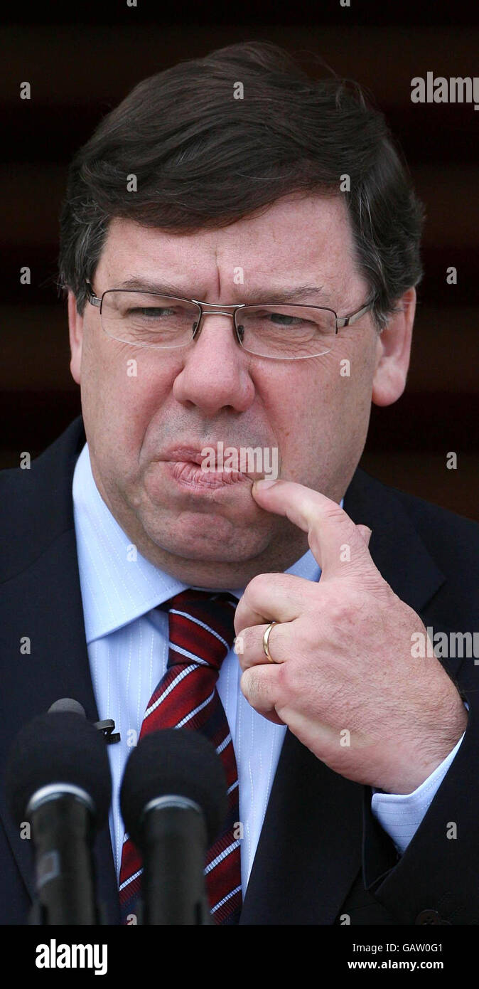 Irish Taoiseach Brian Cowen insisting serious efforts were needed to find a solution to the turmoil created by Ireland's rejection of Lisbon. 'We are in uncertain waters. There is no quick fix here,' Mr Cowen said. Stock Photo