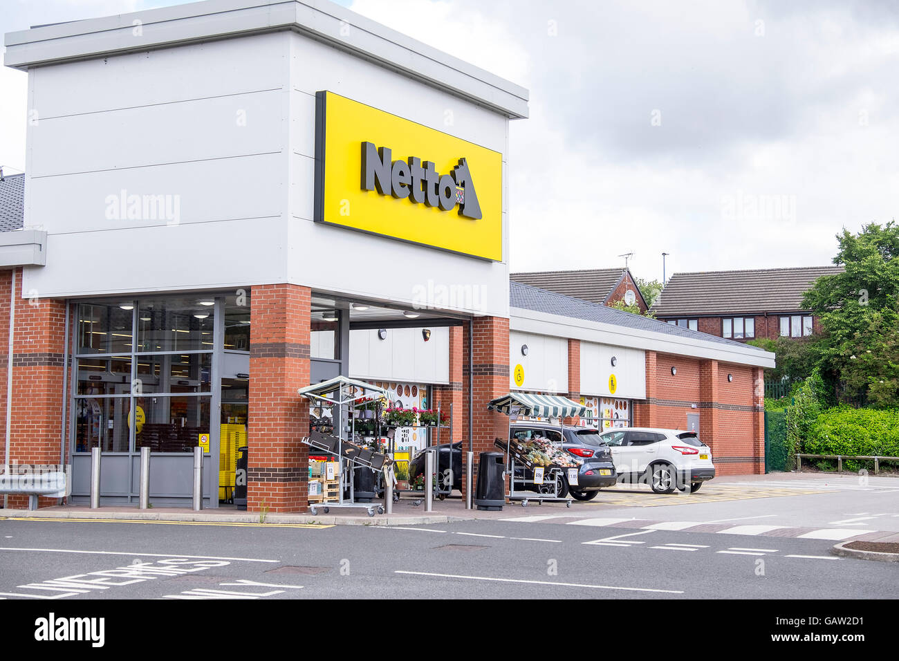 Netto supermarket in the uk, before its closure as they pull out of the uk. Stock Photo