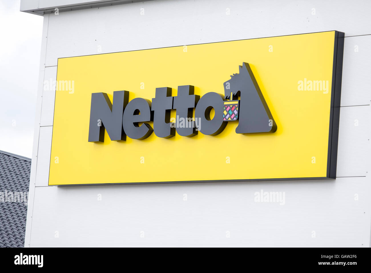 Netto supermarket in the uk, before its closure as they pull out of the uk. Stock Photo