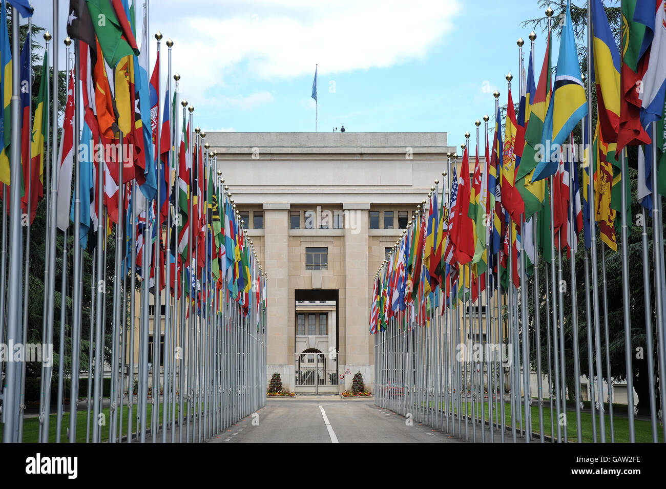 The Palais des Nations, European headquarters of the United Nations in ...