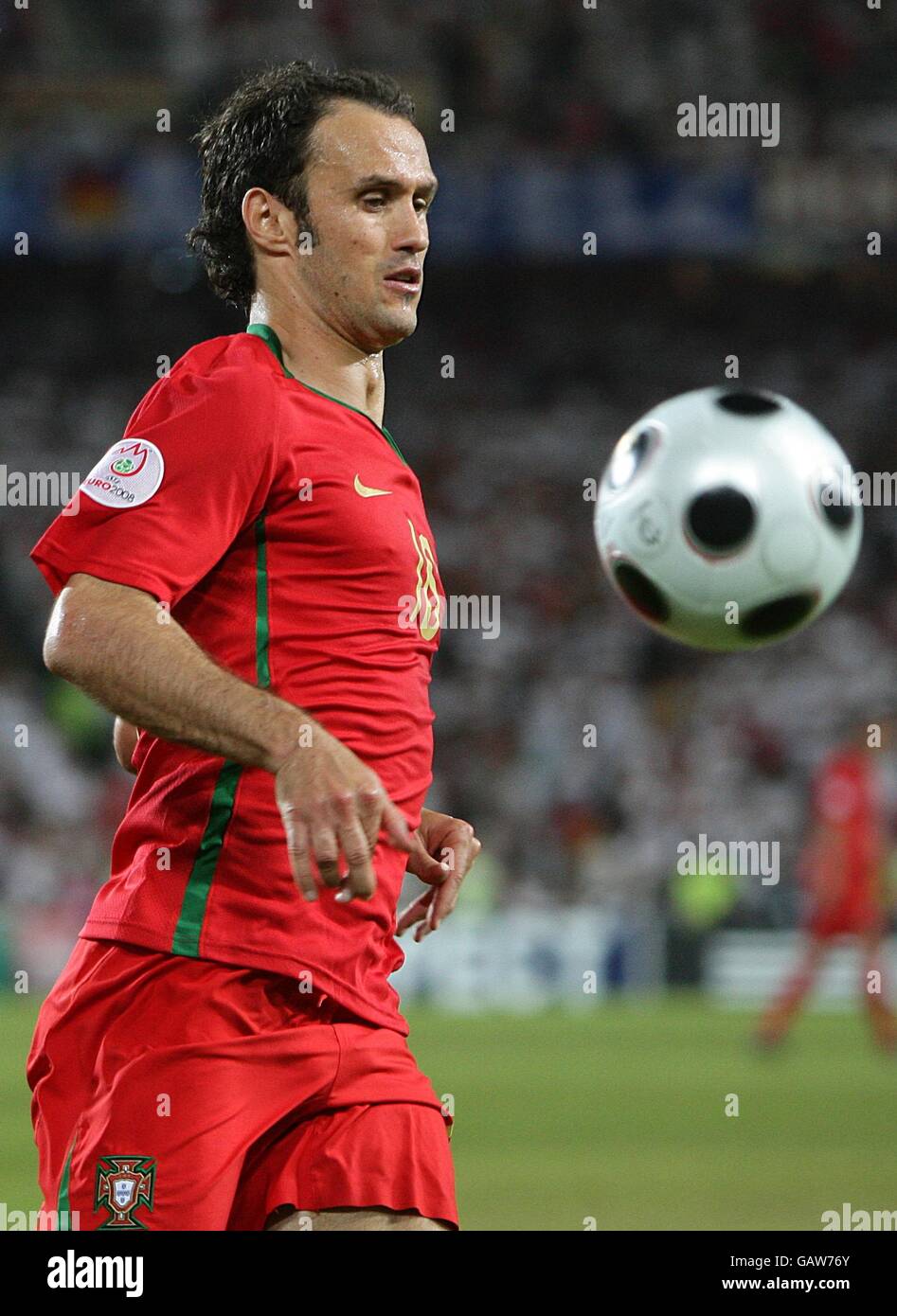 Soccer - UEFA European Championship 2008 - Quarter Final - Portugal v Germany - St Jakob-Park. Ricardo Carvalho, Portugal Stock Photo