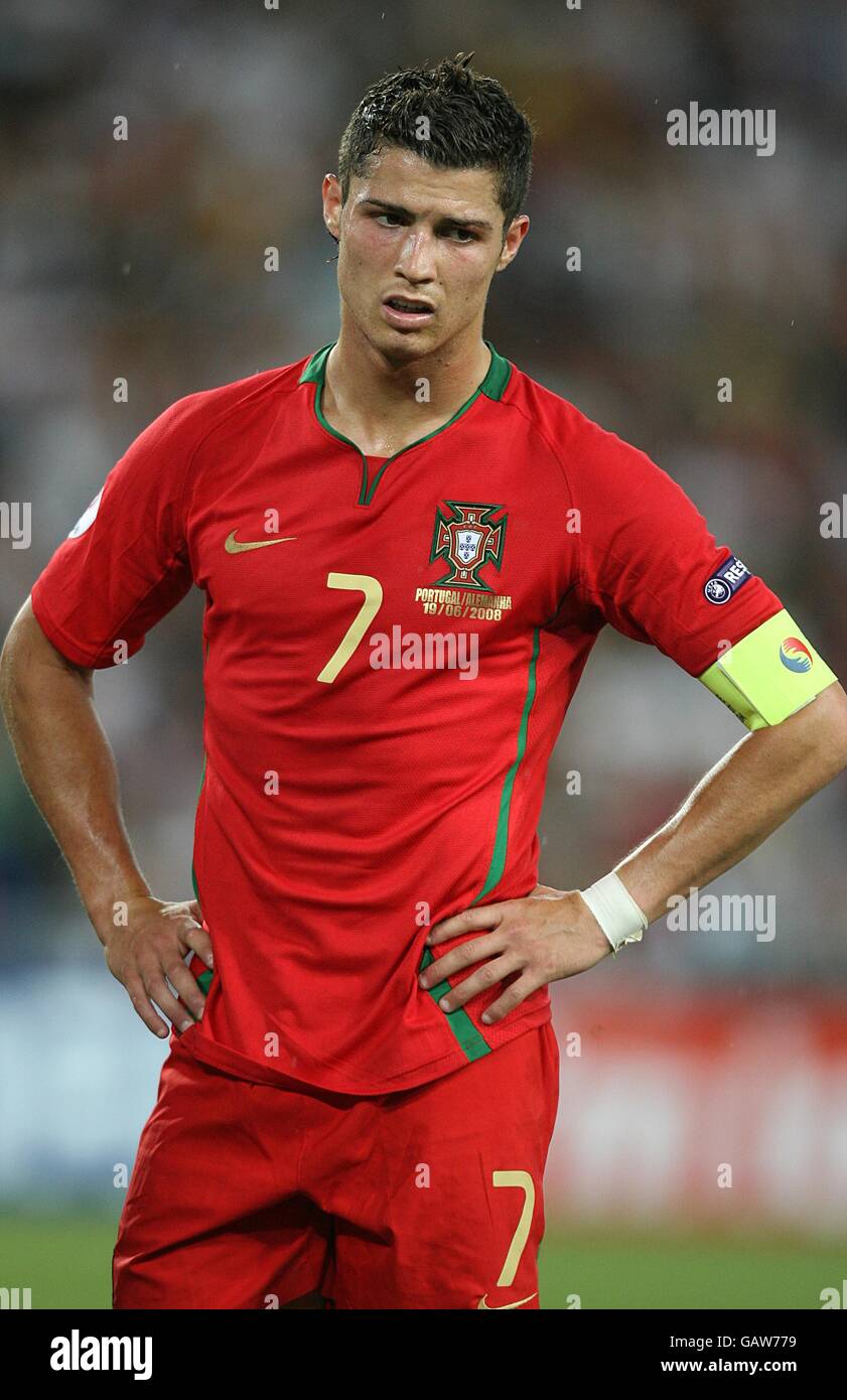 Portugal's Cristiano Ronaldo stands dejected after the final