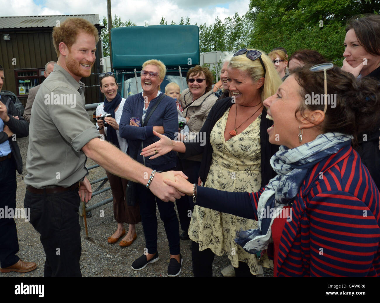 Prince Harry visits Cast North West, an angling venue in Wigan that helps enhance the employability and educational opportunities of disadvantaged young people, as he continues to promote sport as a means for social development. Stock Photo