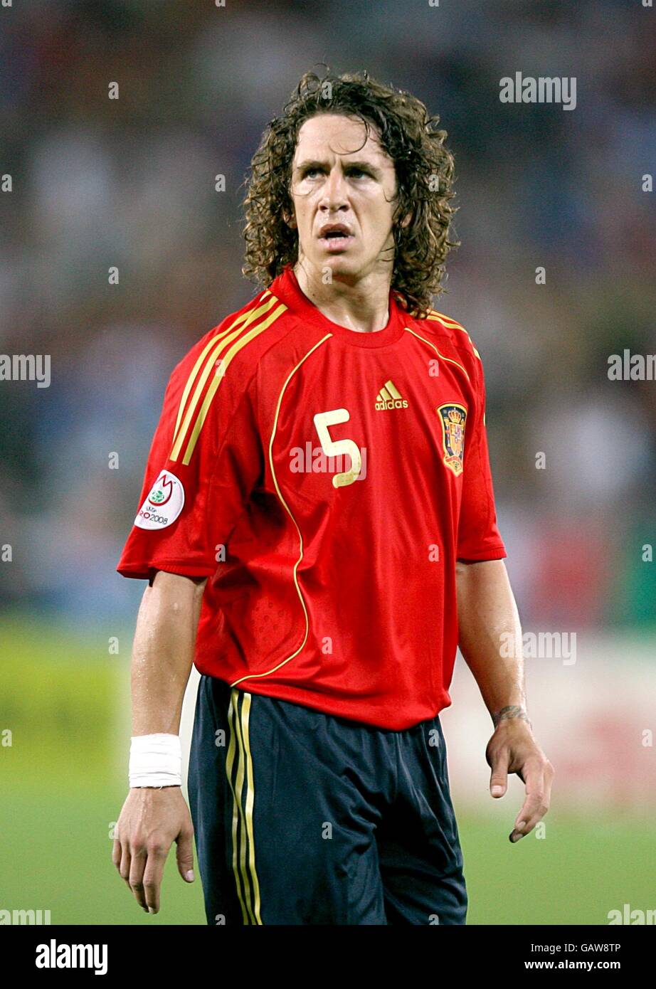 Soccer - UEFA European Championship 2008 - Quarter Final - Spain v Italy - Ernst Happel Stadium. Carles Puyol, Spain Stock Photo