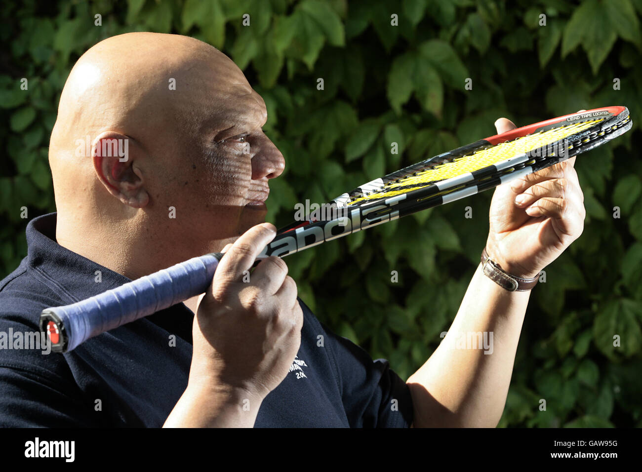 Tennis - Wimbledon 2008 Preview - Racket Stringer Dip Patel - All ...