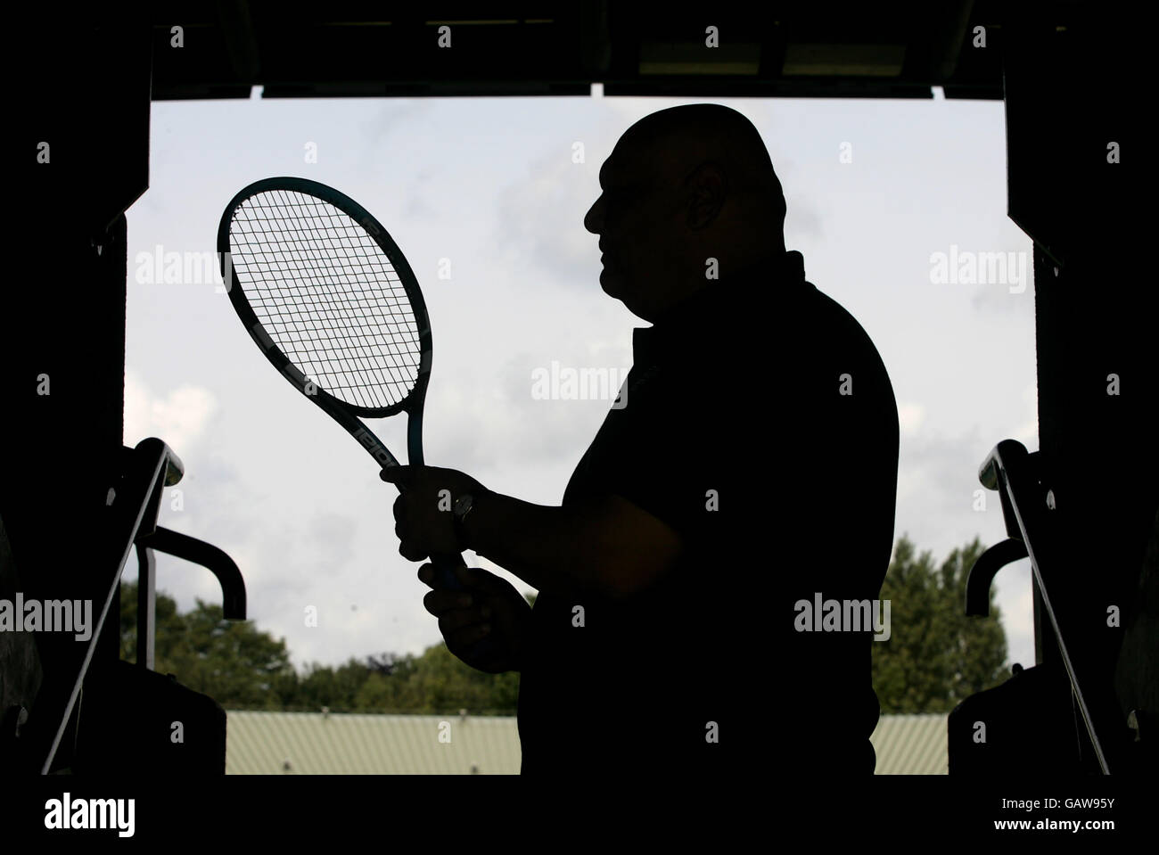 Racket Stringer Dip Patel pictured at the All England Tennis Club where ...
