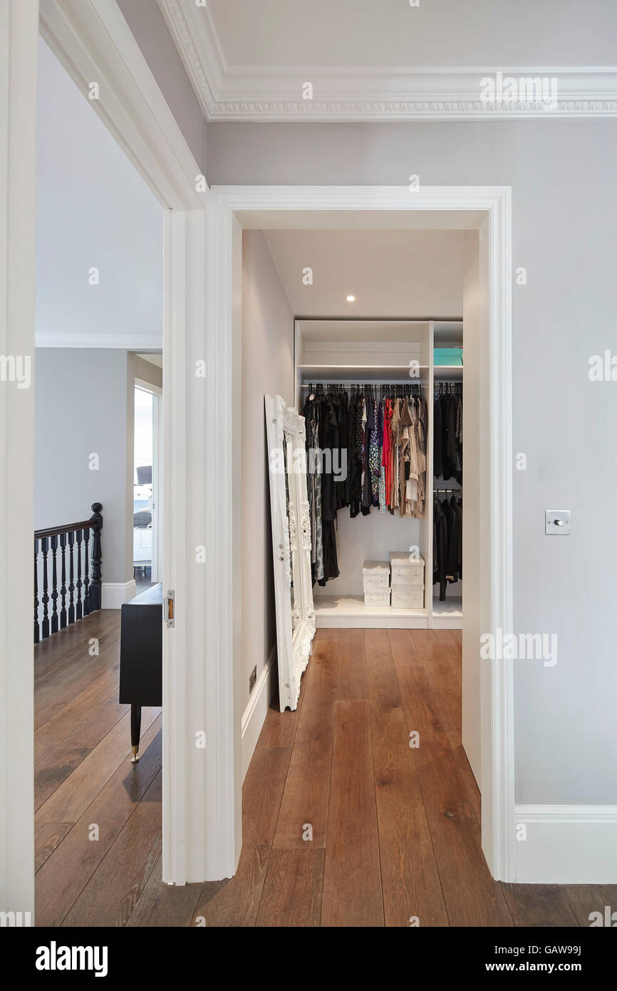Dressing and storage room. Private House, Highlever Road, London