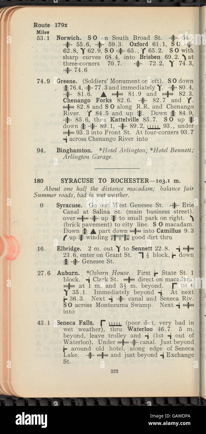 A 'Tour Book' from the 19th century, serving as a travel guide with ...