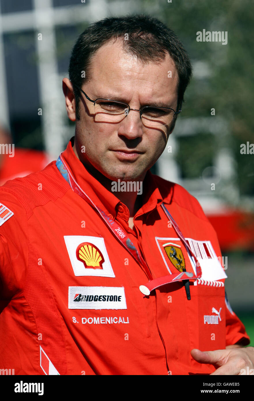 Formula One Motor Racing - French Grand Prix - Qualifying - Magny Cours. Stefano Domenicali - Ferrari General Director during the Grand Prix at Magny-Cours, Nevers, France. Stock Photo