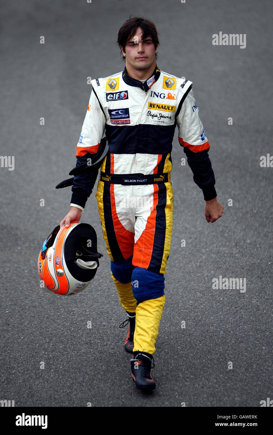 Formula One Motor Racing - French Grand Prix - Race - Magny Cours. Renault's Nelson Piquet after the Grand Prix at Magny-Cours, Nevers, France. Stock Photo