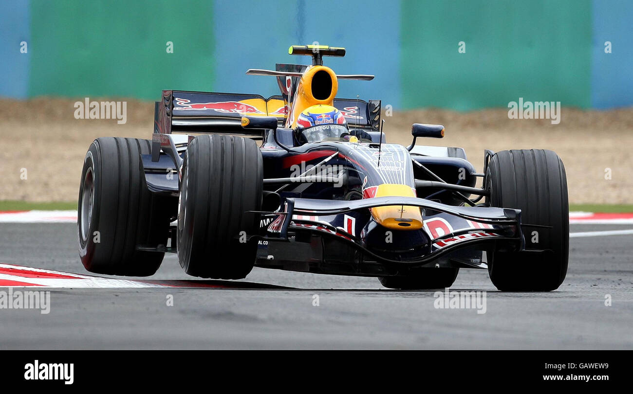 Formula One Motor Racing - French Grand Prix - Race - Magny Cours. Red Bull Racing's Mark Webber during the Grand Prix at Magny-Cours, Nevers, France. Stock Photo