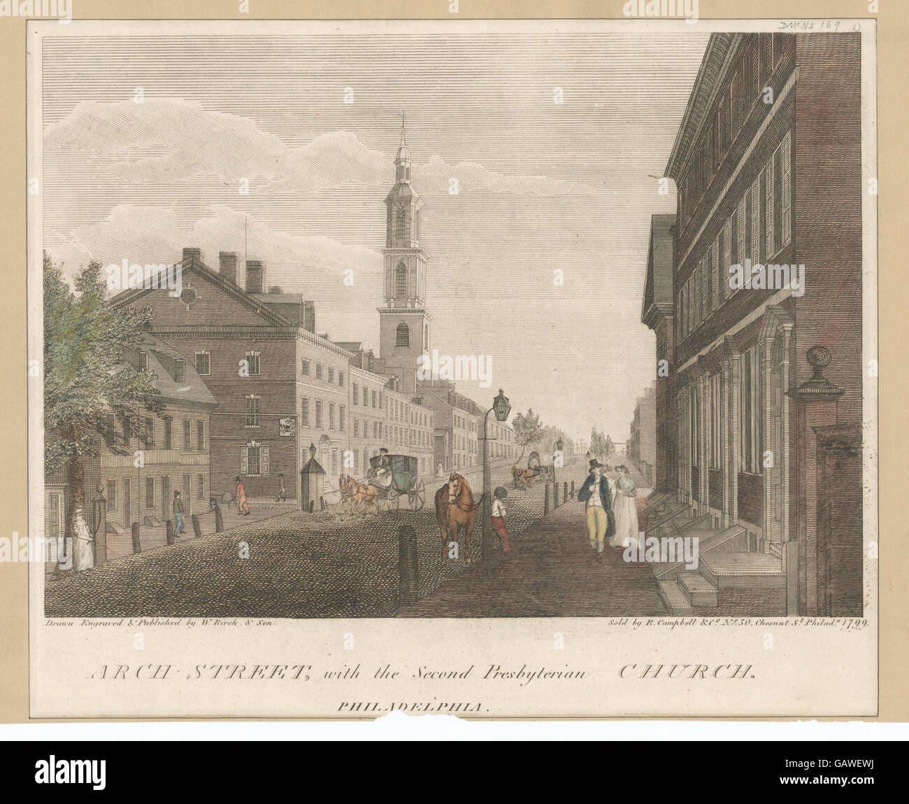 An iconic view of Arch Street in Philadelphia, with the Second ...
