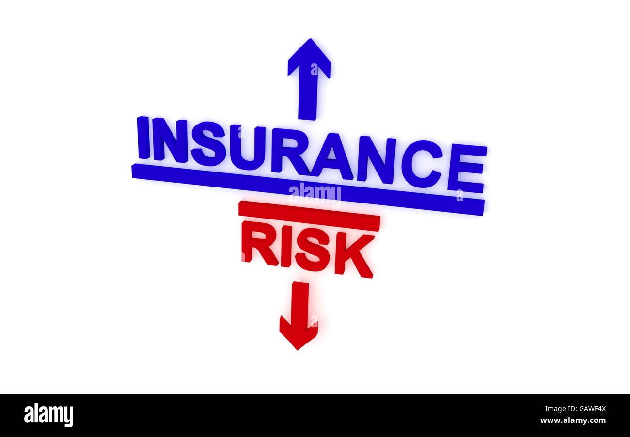 What choose: insurance or risk. 3D rendering Stock Photo - Alamy