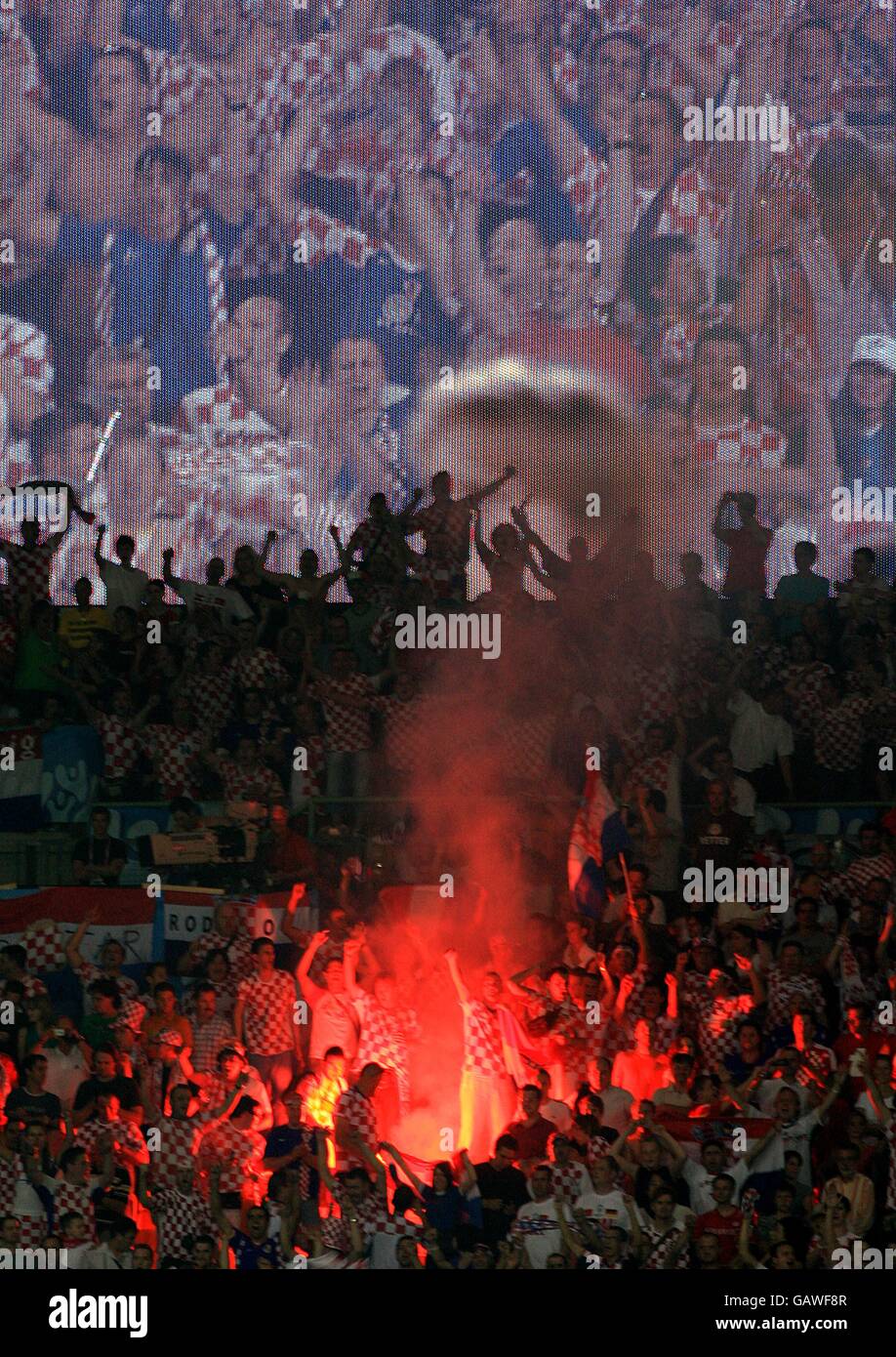 Stadium view football flares soccer hires stock photography and images