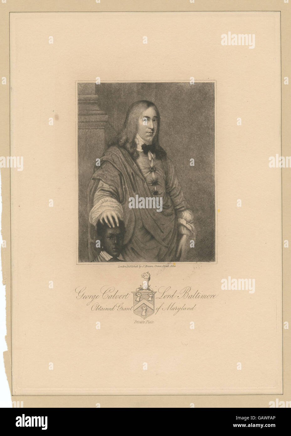George Calvert Lord Baltimore, obtained grant of Maryland ( b12349151-421660) Stock Photo