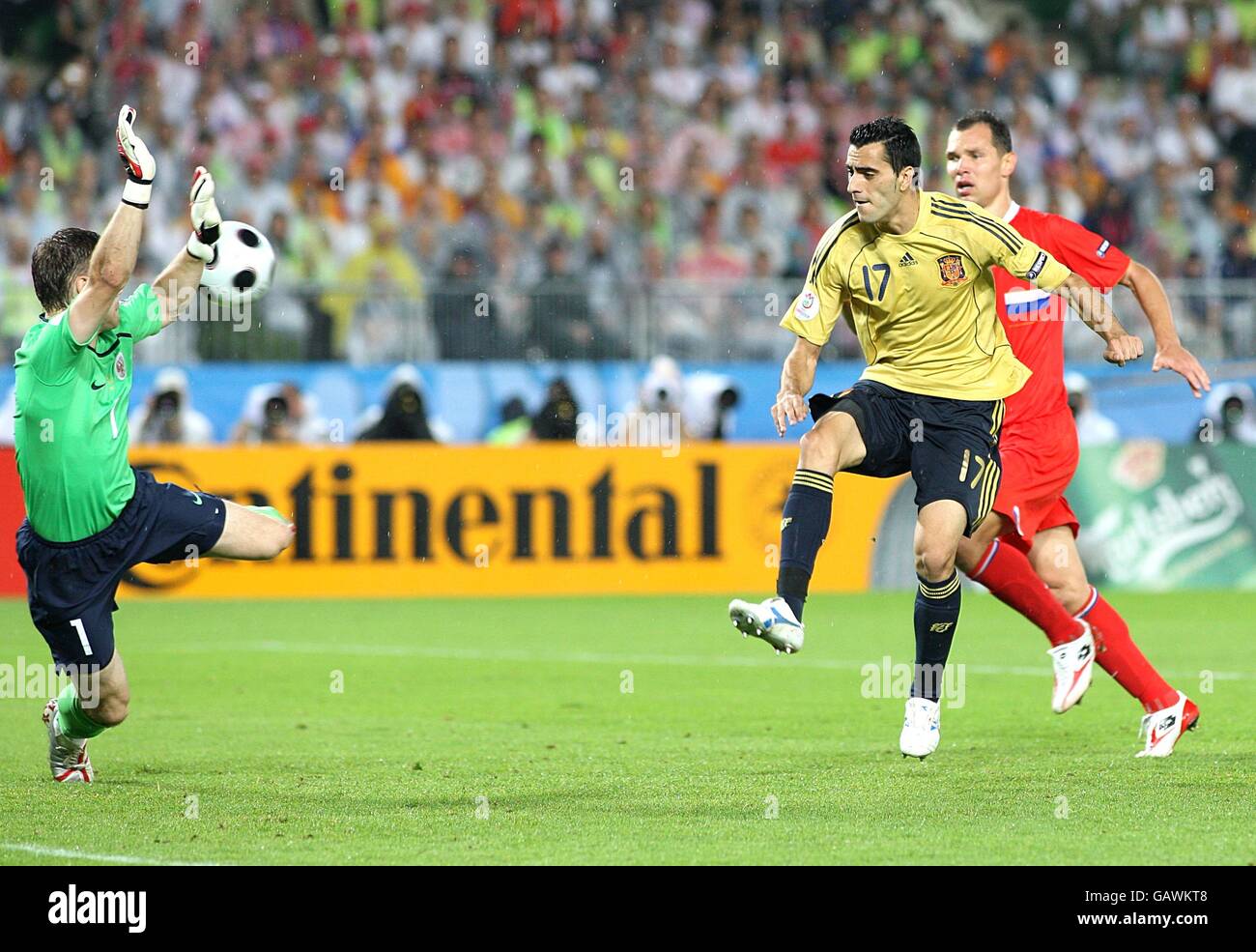 Soccer - UEFA European Championship 2008 - Semi Final - Russia v Spain - Ernst Happel Stadium Stock Photo