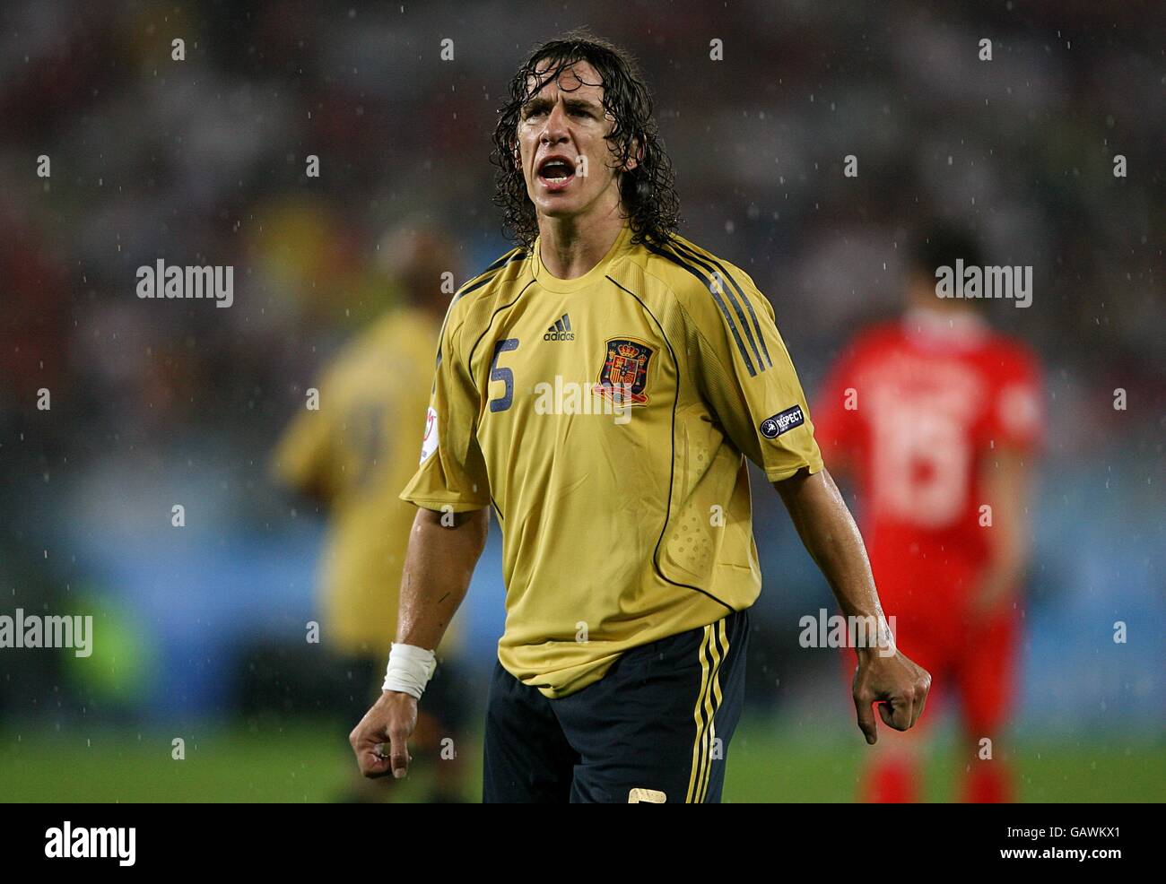 Soccer - UEFA European Championship 2008 - Semi Final - Russia v Spain - Ernst Happel Stadium. Carles Puyol, Spain Stock Photo