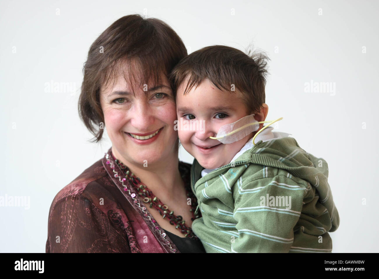 Anette Kinne with her son Alexander, 3, at the launch of RehabCare's investigative report into the social support needs of families who experience rare disorders on the island of Ireland, at the Science Gallery, Naughton Institute, Trinity College, Dublin, today. Stock Photo