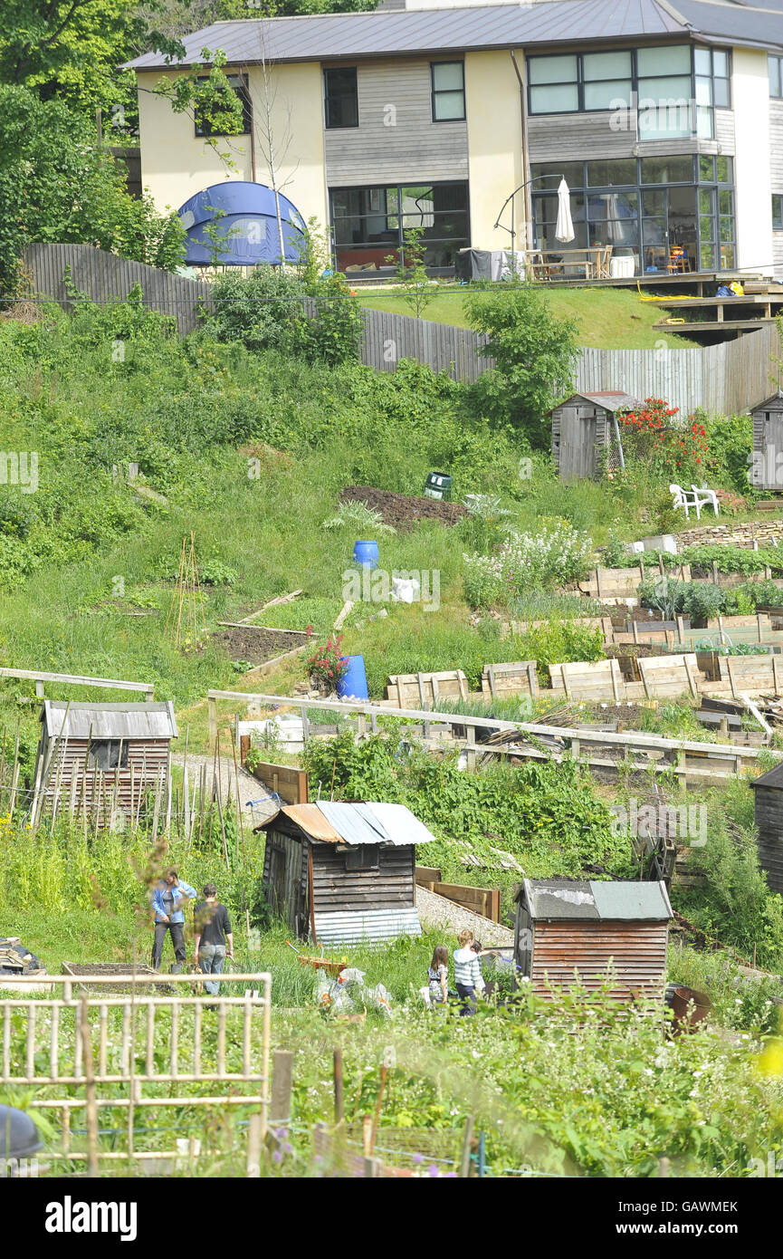 The Ashley Vale allotments in Bristol. Photo credit should read Ben