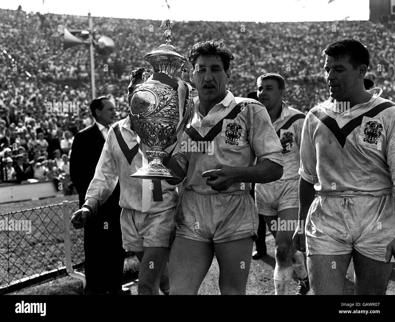 Challenge cup trophy rugby Black and White Stock Photos and Images