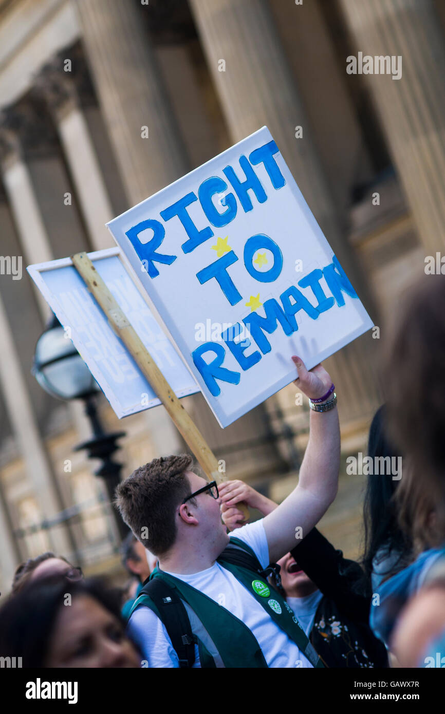 Placard waving hi-res stock photography and images - Alamy