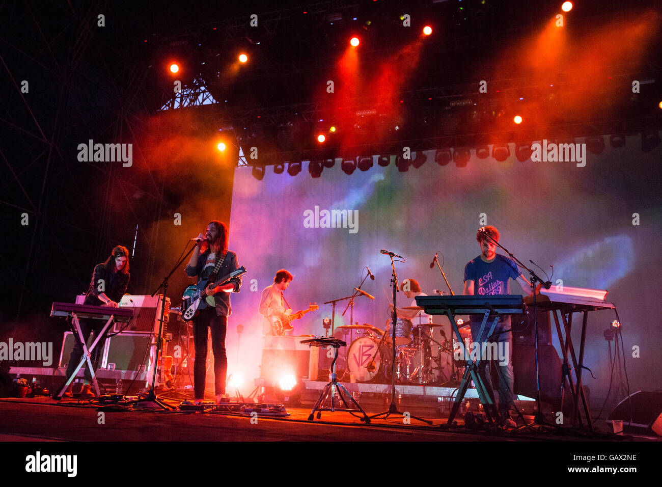 Milan Italy. 05th July 2016. The Australian psychedelic rock band TAME IMPALA performs live on stage at Market Sound Credit:  Rodolfo Sassano/Alamy Live News Stock Photo