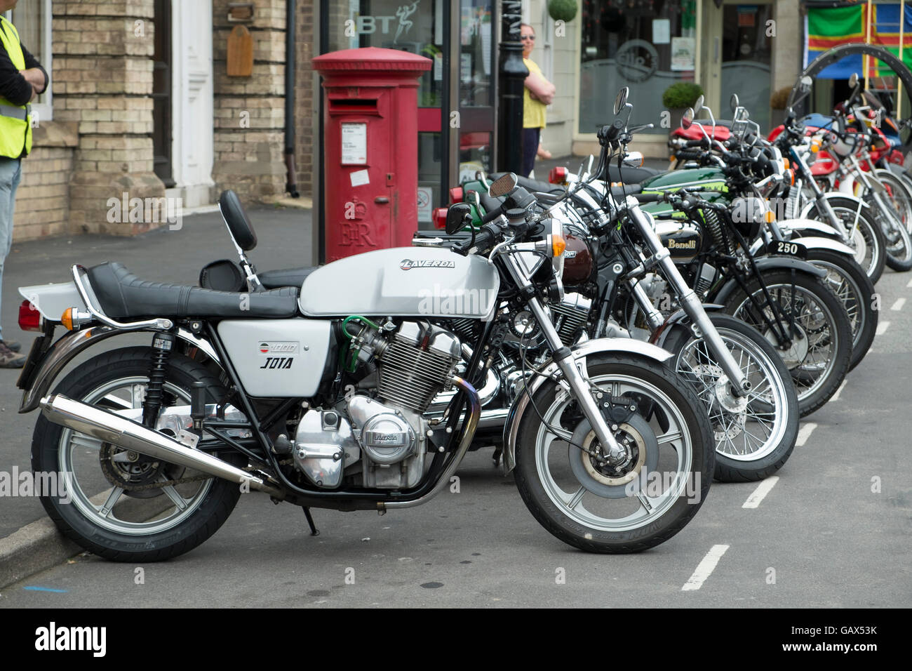Barton on Humber, UK, 06 June 2016, Motor cycles begin to arrive and park for the annual Barton