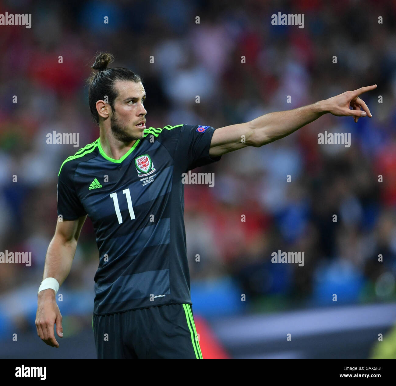 Lyon France 6th July 16 Gareth Bale Of Wales Reacts During The Stock Photo Alamy