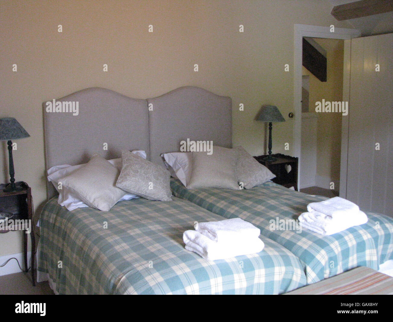 A general view of one of the bedrooms inside of the Prince of Wales