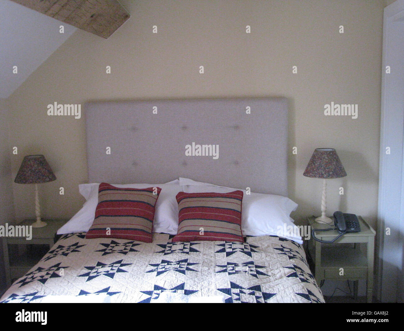 A general view of one of the bedrooms inside of the Prince of Wales