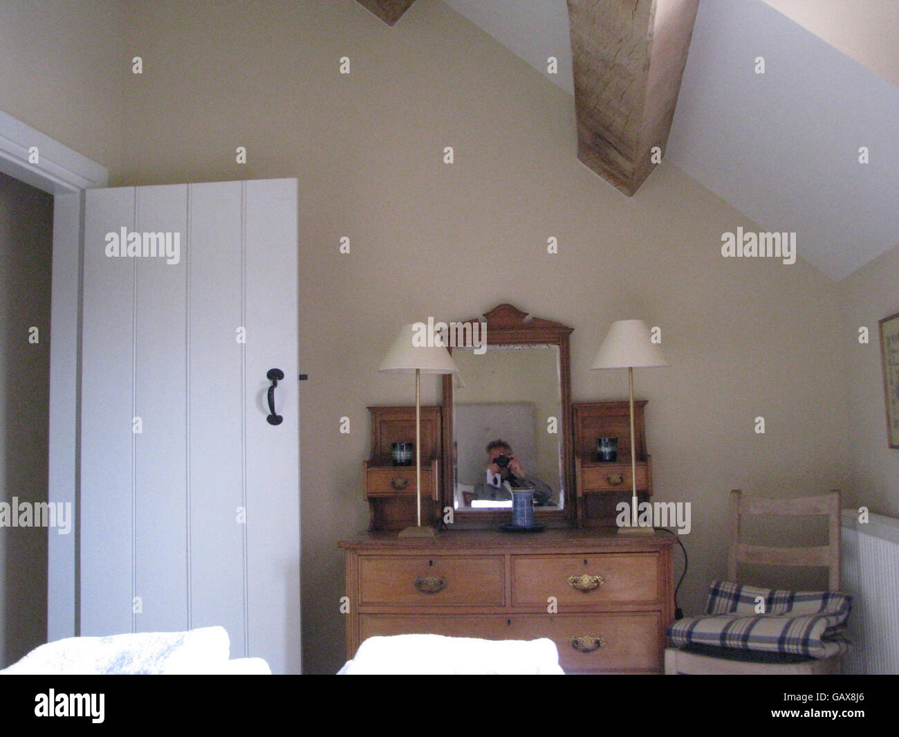 A general view of one of the bedrooms inside of the Prince of Wales