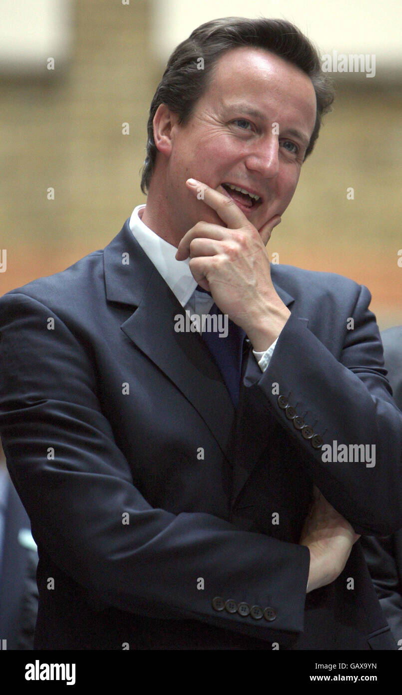 Leader of the Conservative Party David Cameron at Guy's Hospital, London. Stock Photo
