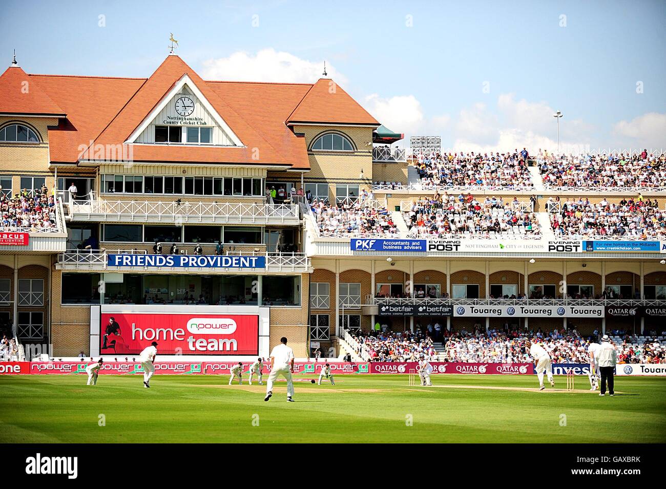 The new radcliffe road stand at trent bridge hires stock photography