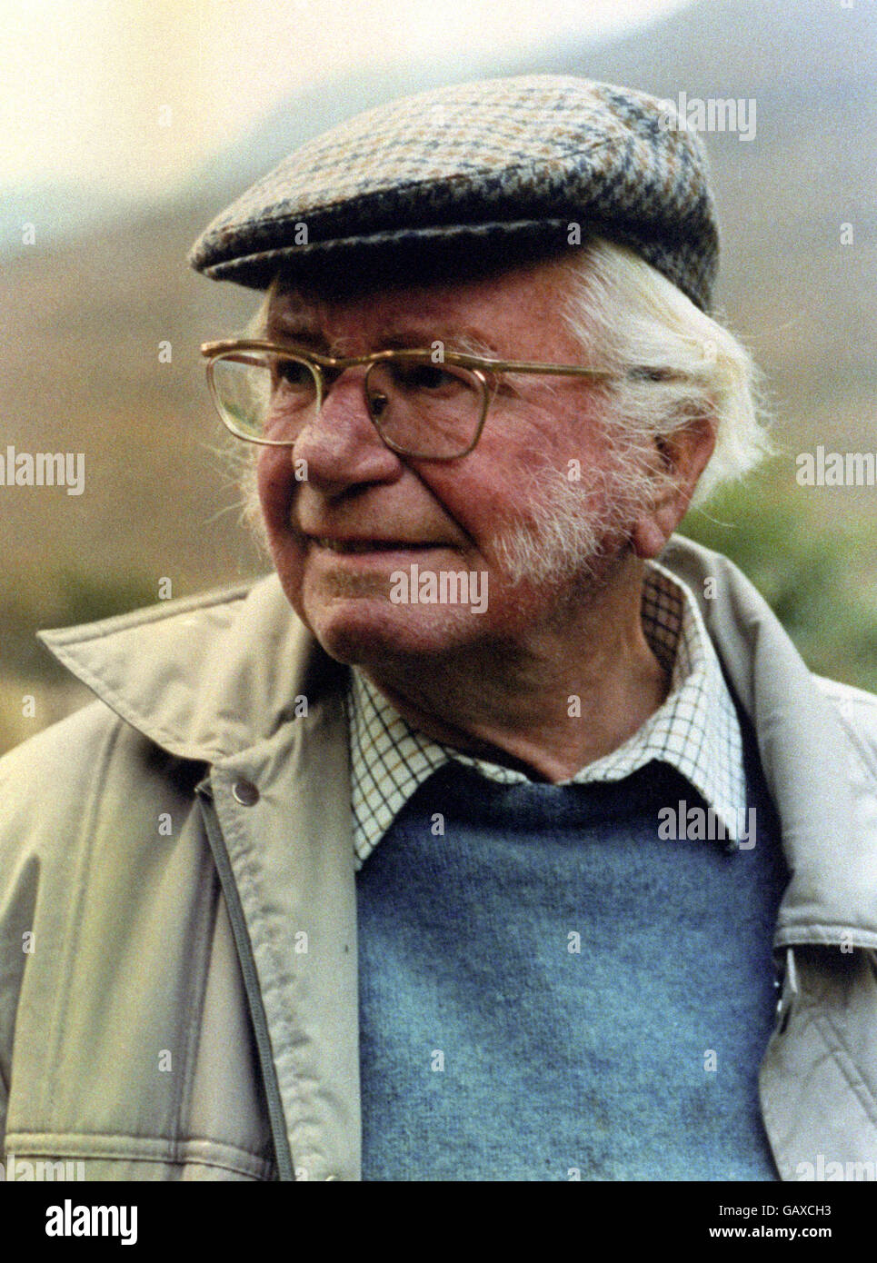 Author and fell walker Alfred Wainwright. Stock Photo