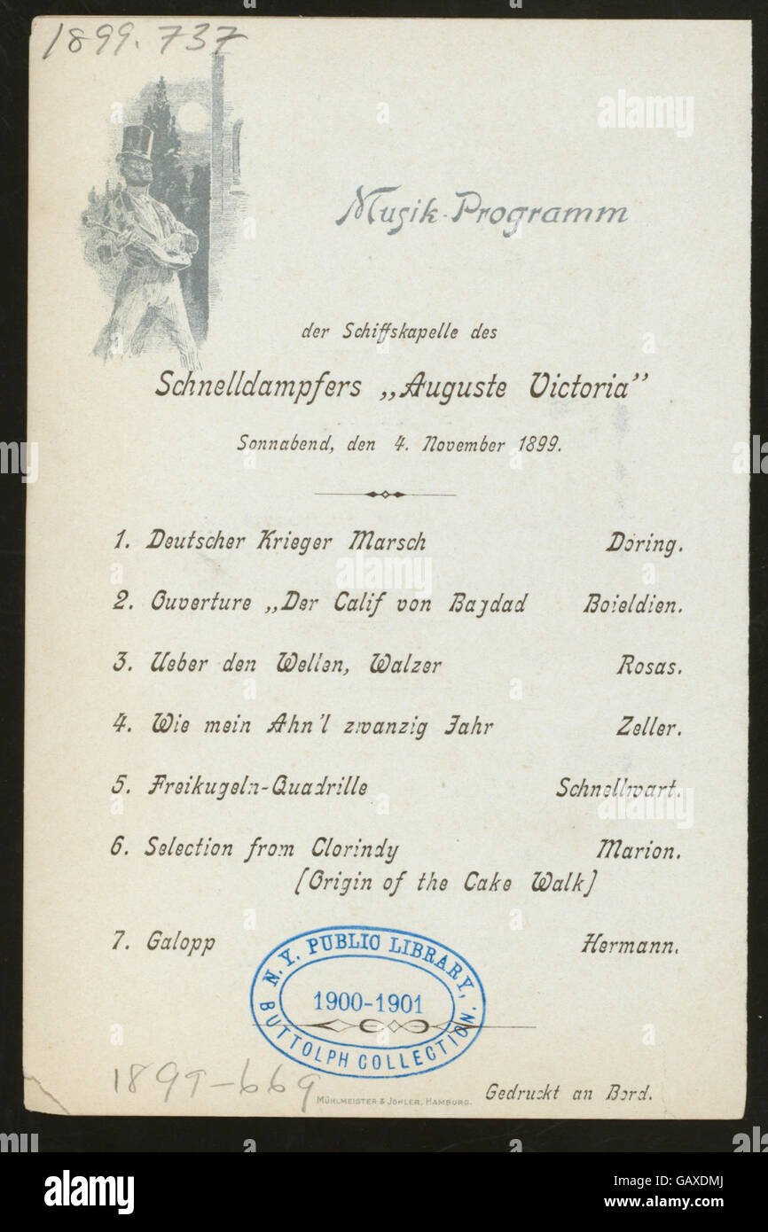 A dinner event hosted by the Hamburg-Amerika Line aboard the steamship ...