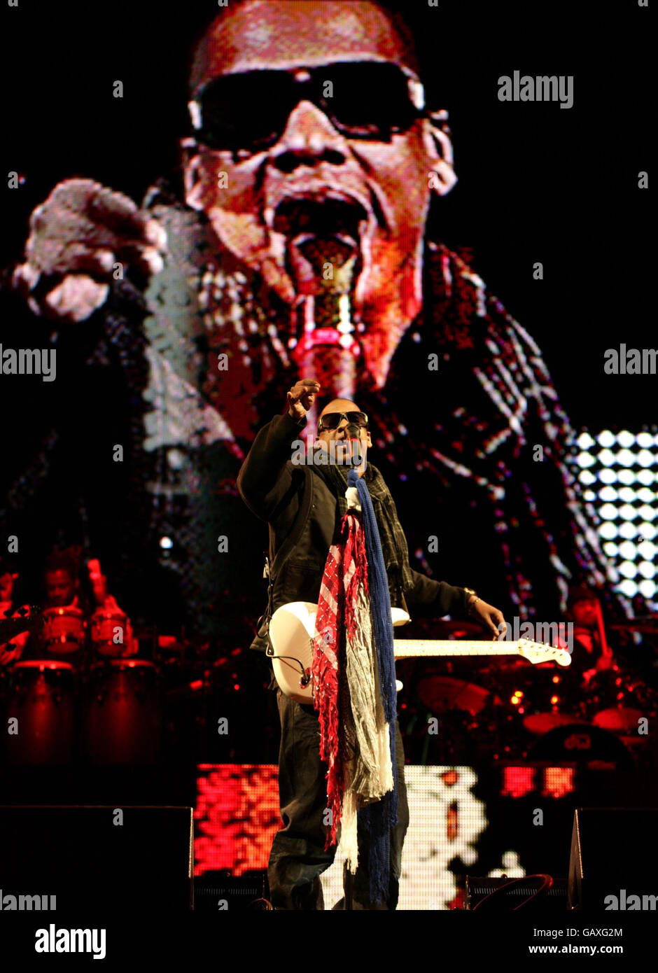 Jay z at glastonbury 2008 hires stock photography and images Alamy
