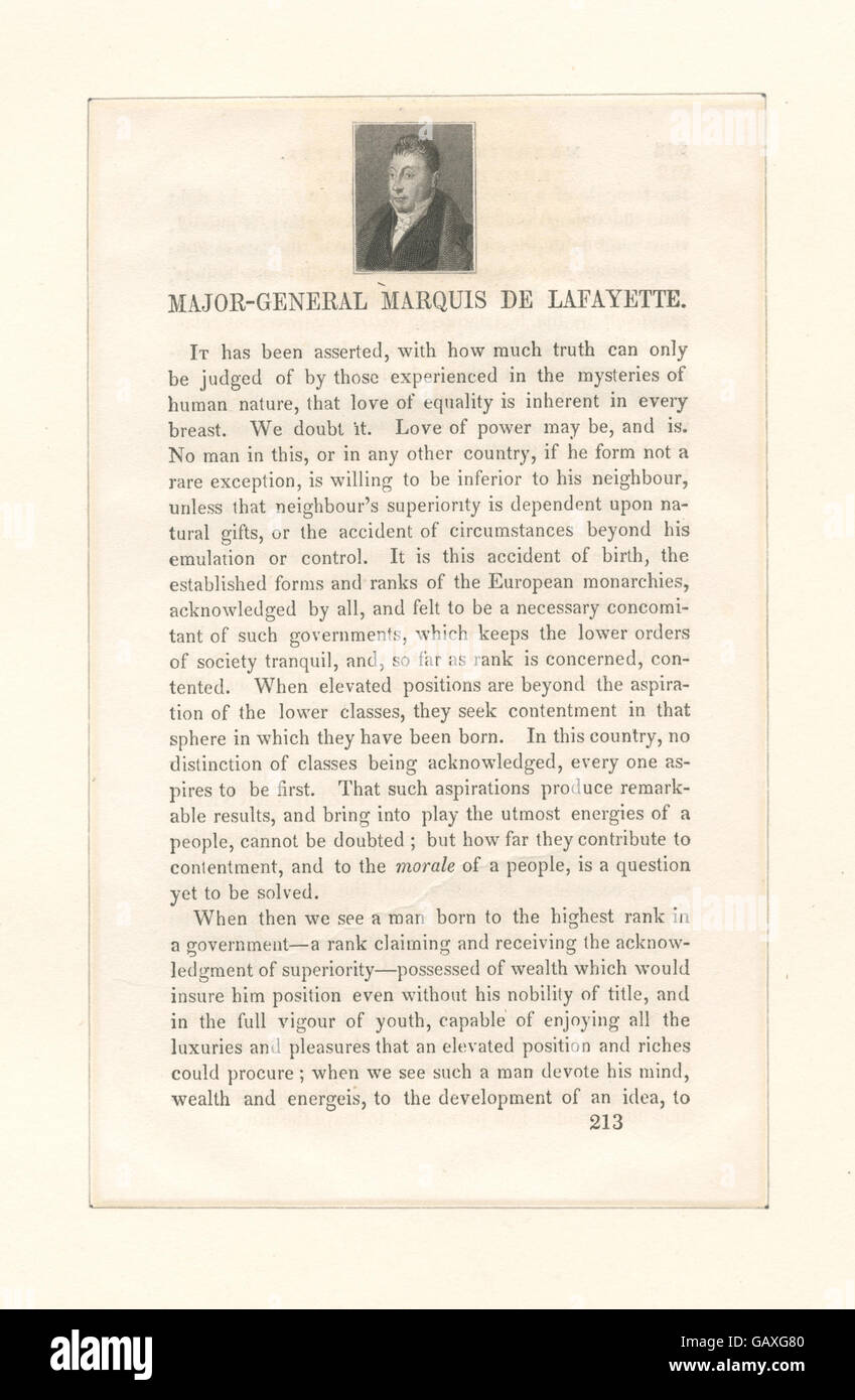 Marquis de lafayette hi-res stock photography and images - Alamy