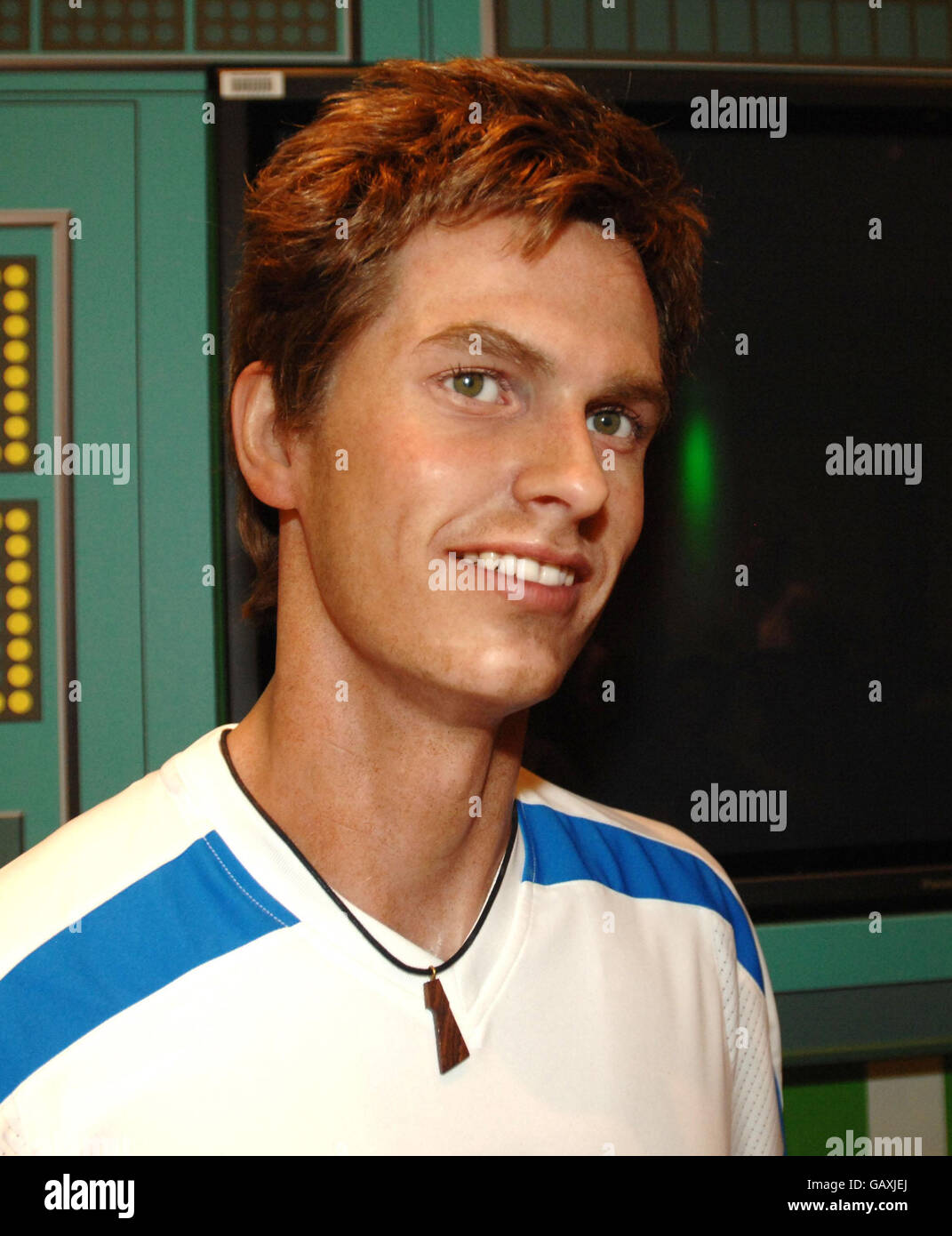 A waxwork of British tennis player Andy Murray at madame Tussauds in central London. Stock Photo