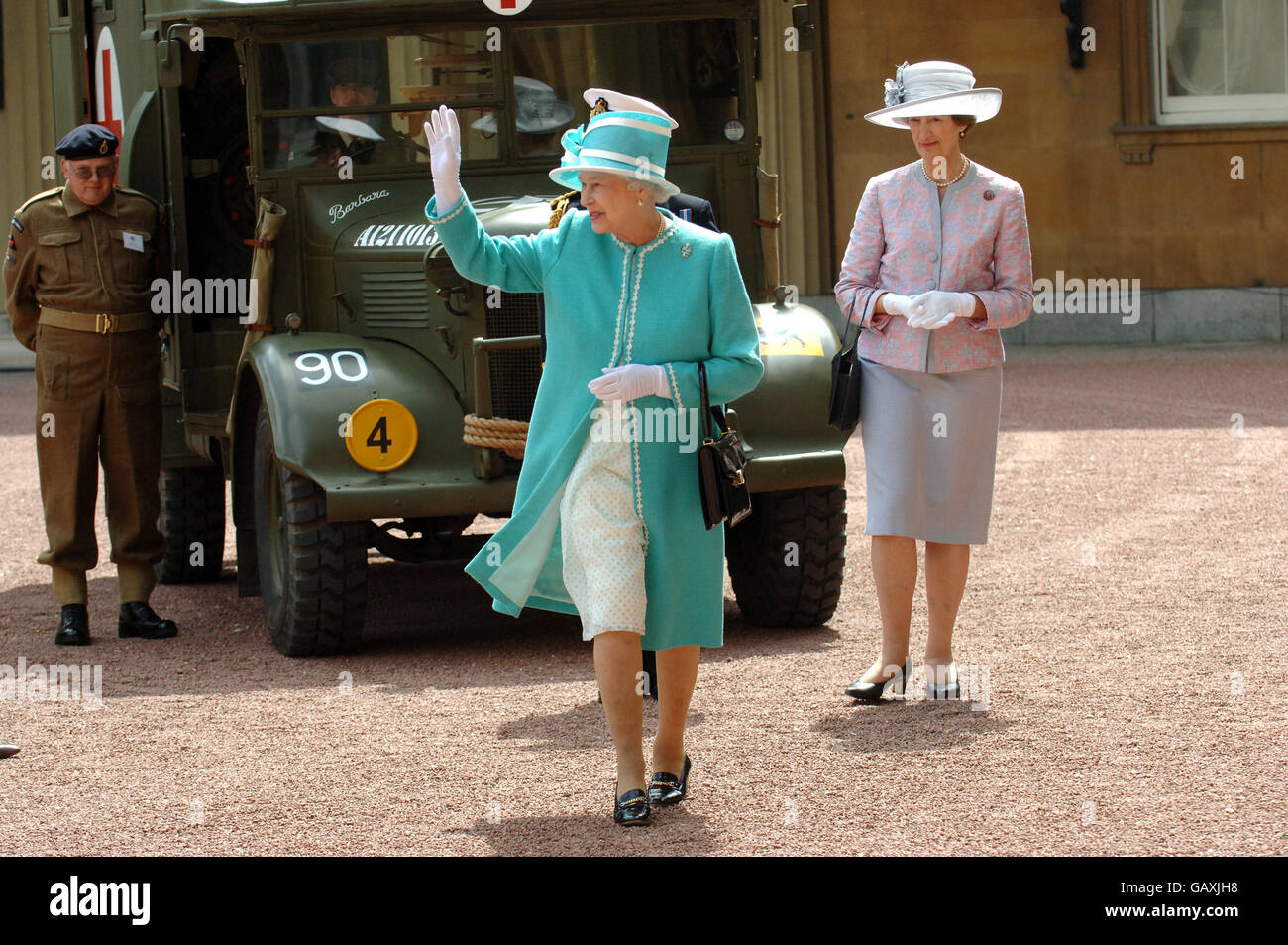 Inspects Vintage Vehicles Used By First Aid Nursing Yeomanry High