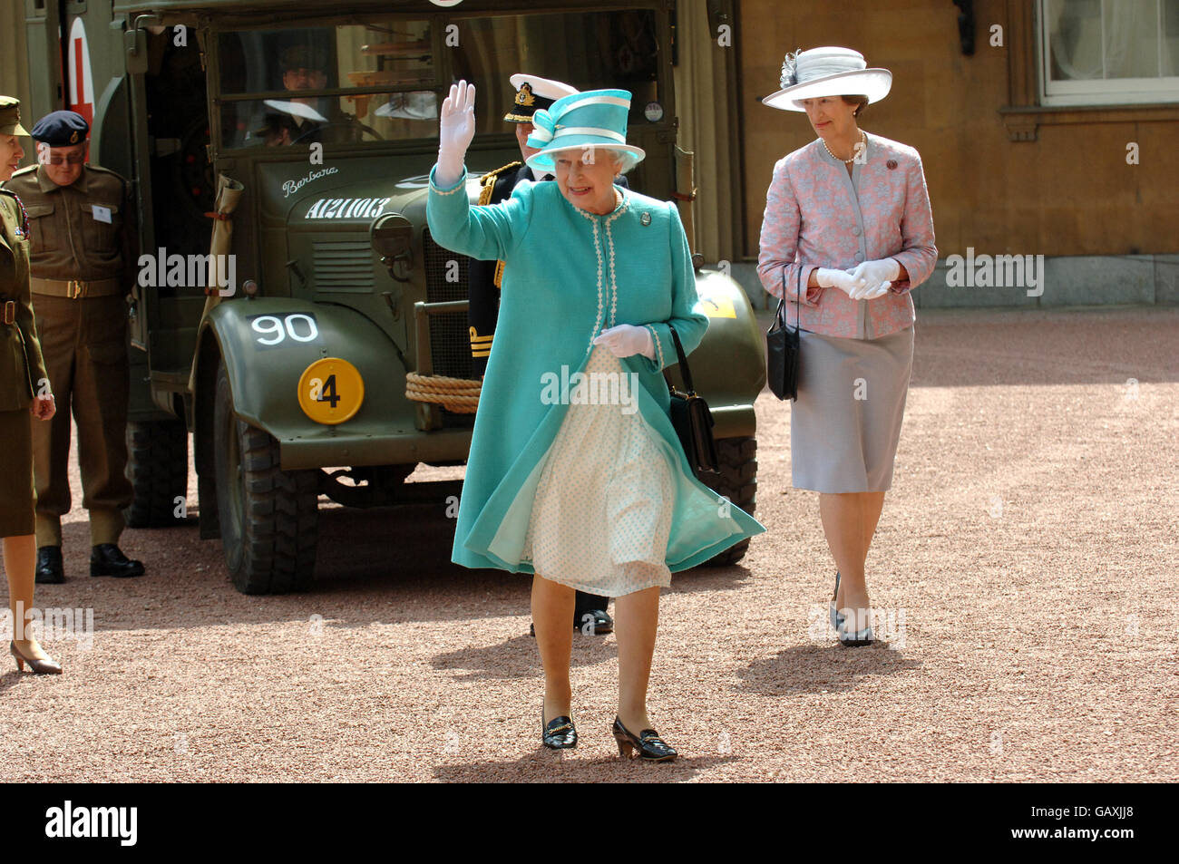 Inspects Vintage Vehicles Used By First Aid Nursing Yeomanry High