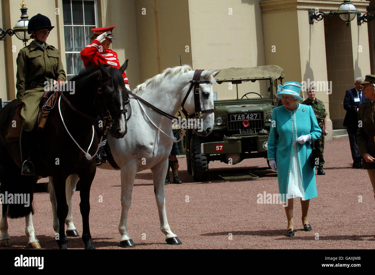 Inspects Vintage Vehicles Used By First Aid Nursing Yeomanry High