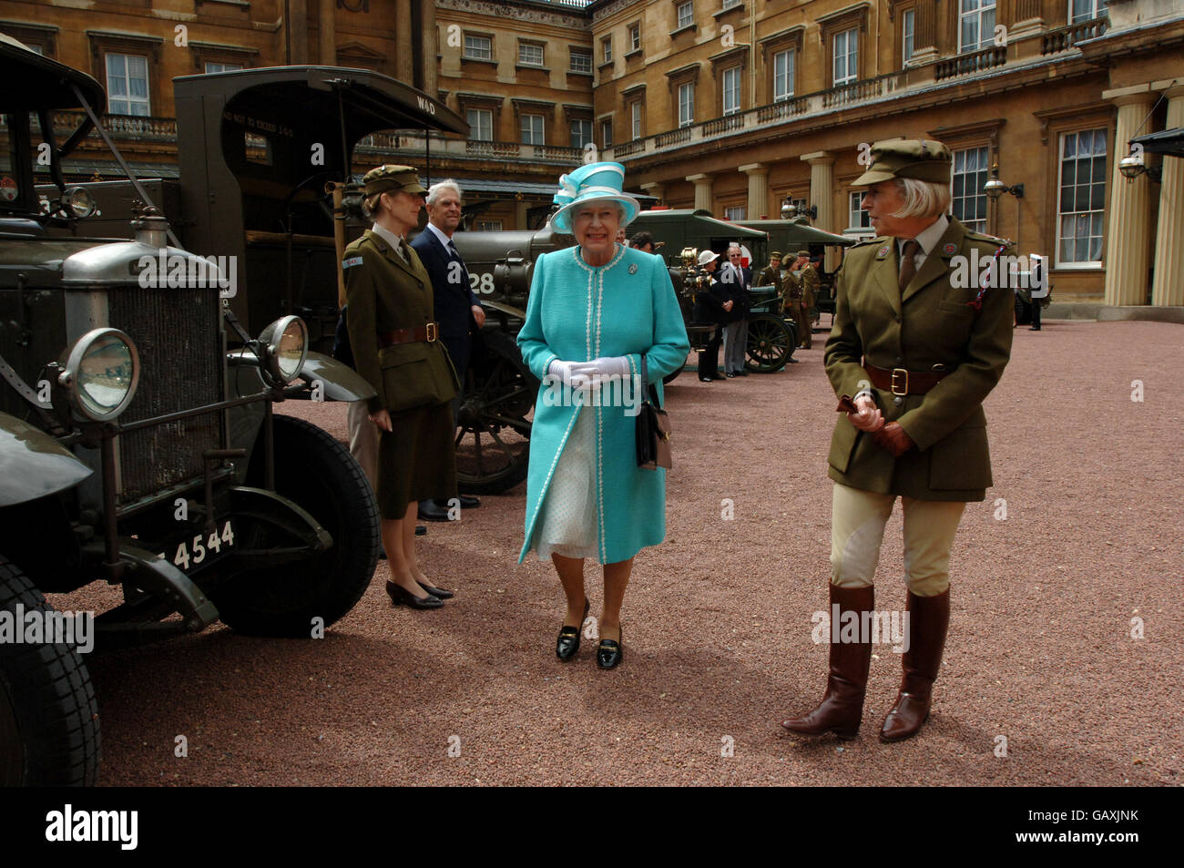 Inspects Vintage Vehicles Used By First Aid Nursing Yeomanry High
