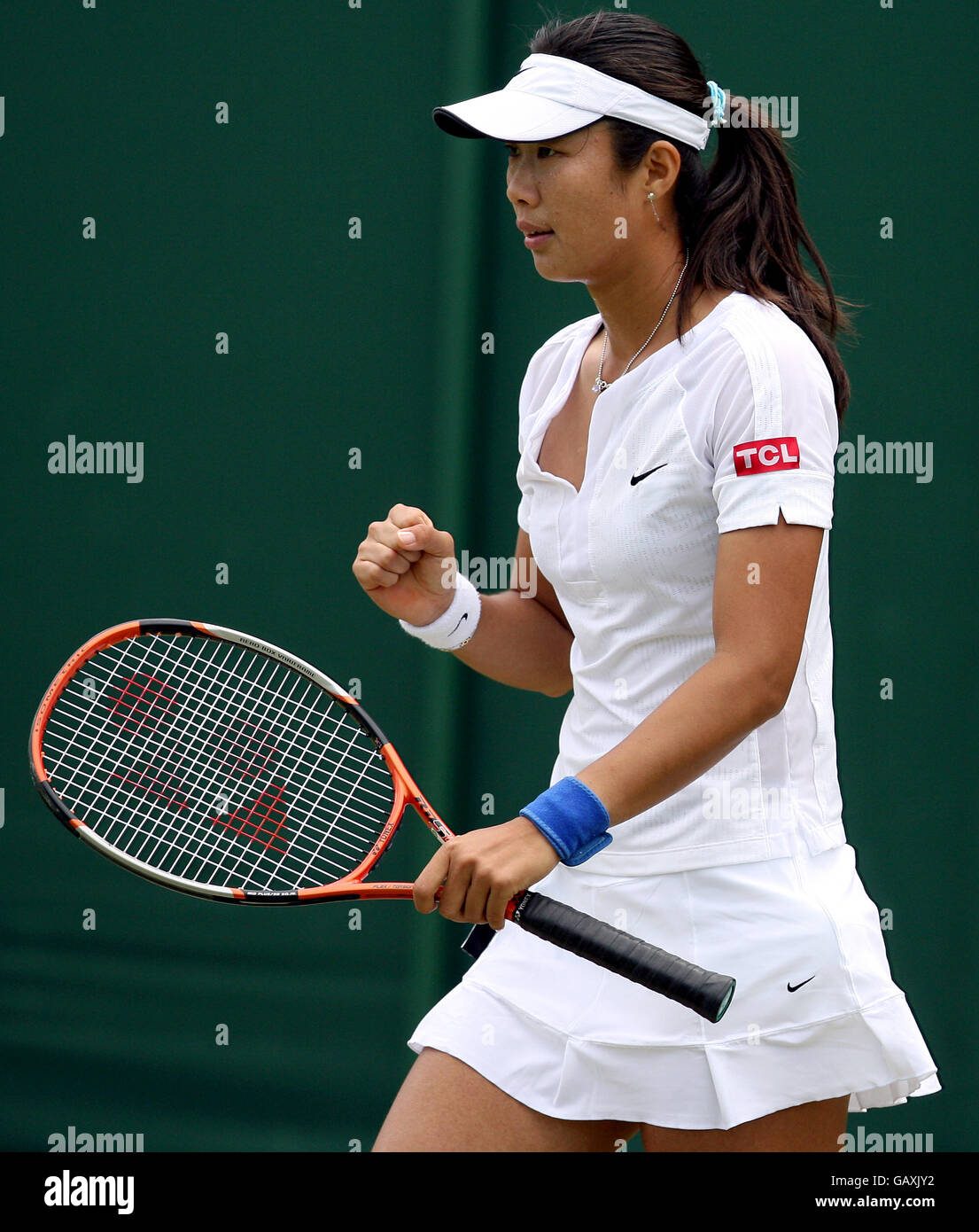 China's Tiantian Sun in action during The Wimbledon Championships Stock