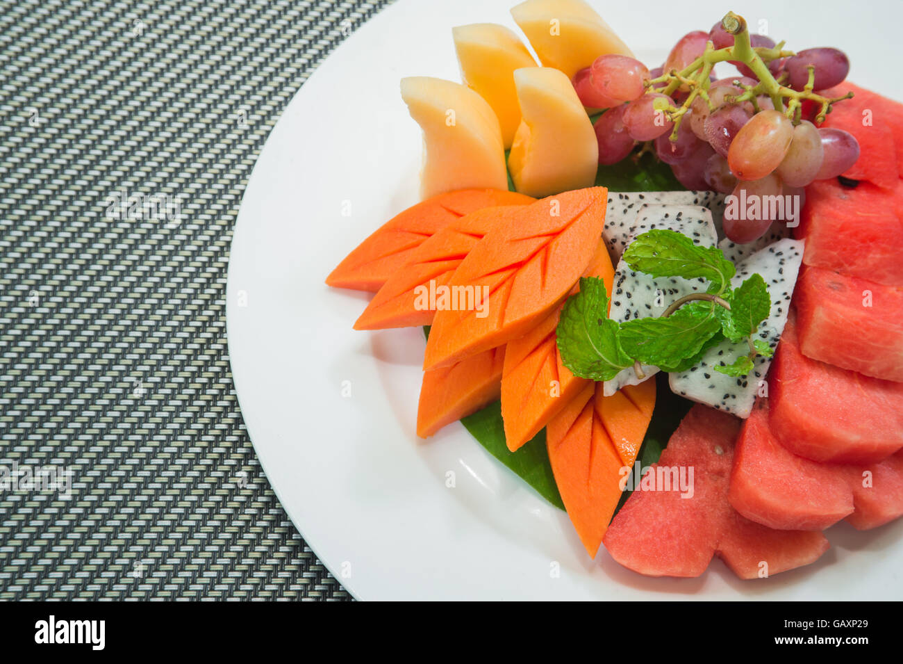 Mixed fruit salad hi-res stock photography and images - Alamy