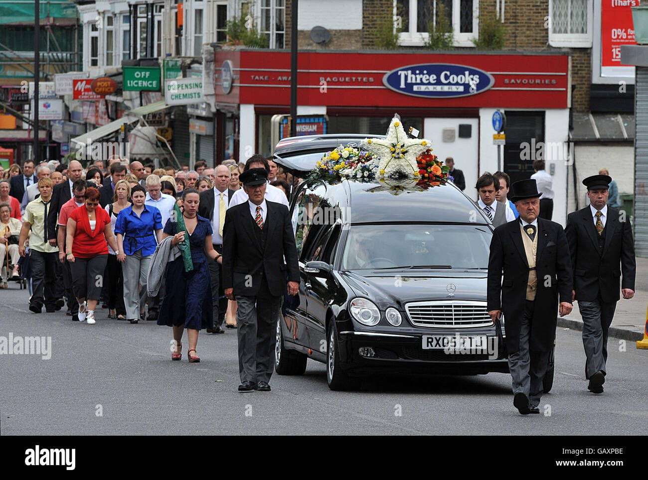 Family and friends of murdered schoolboy Jimmy Mizen follow his coffin