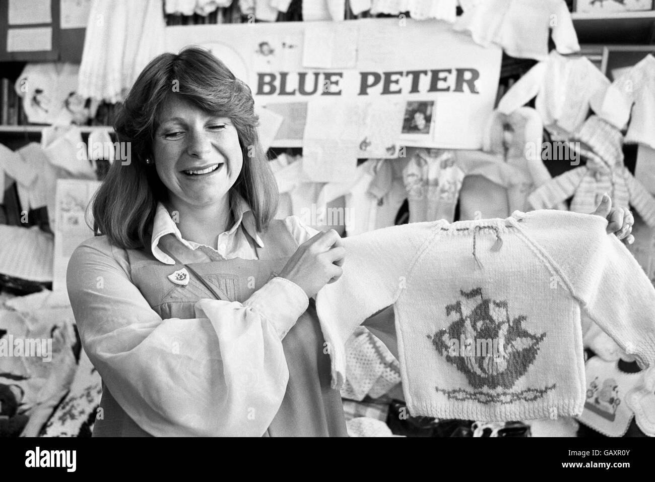 Bbc Tvs Blue Peter Presenter Tina Heath Hi res Stock Photography And 