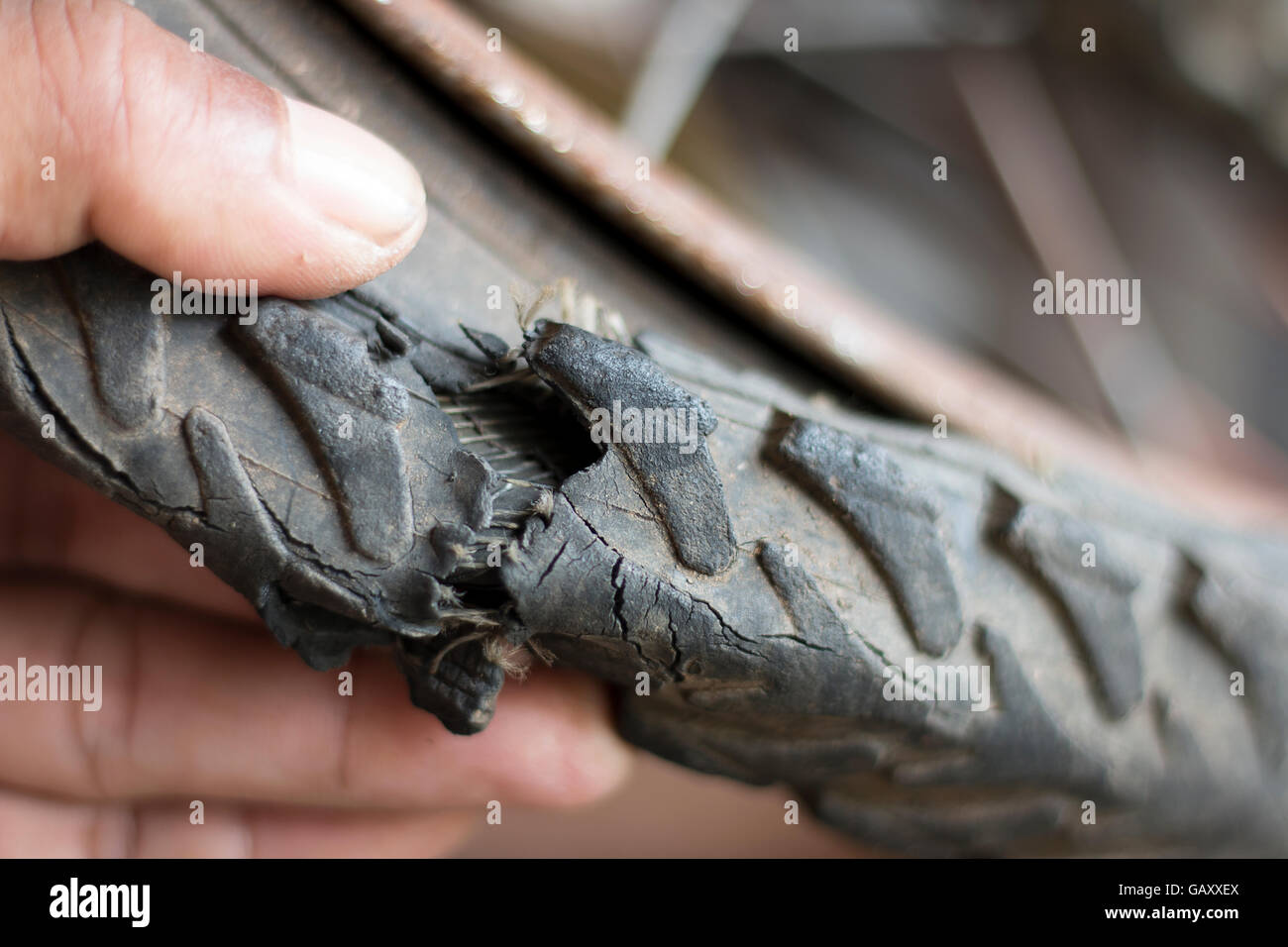 Damaged bicycle wheel hires stock photography and images Alamy