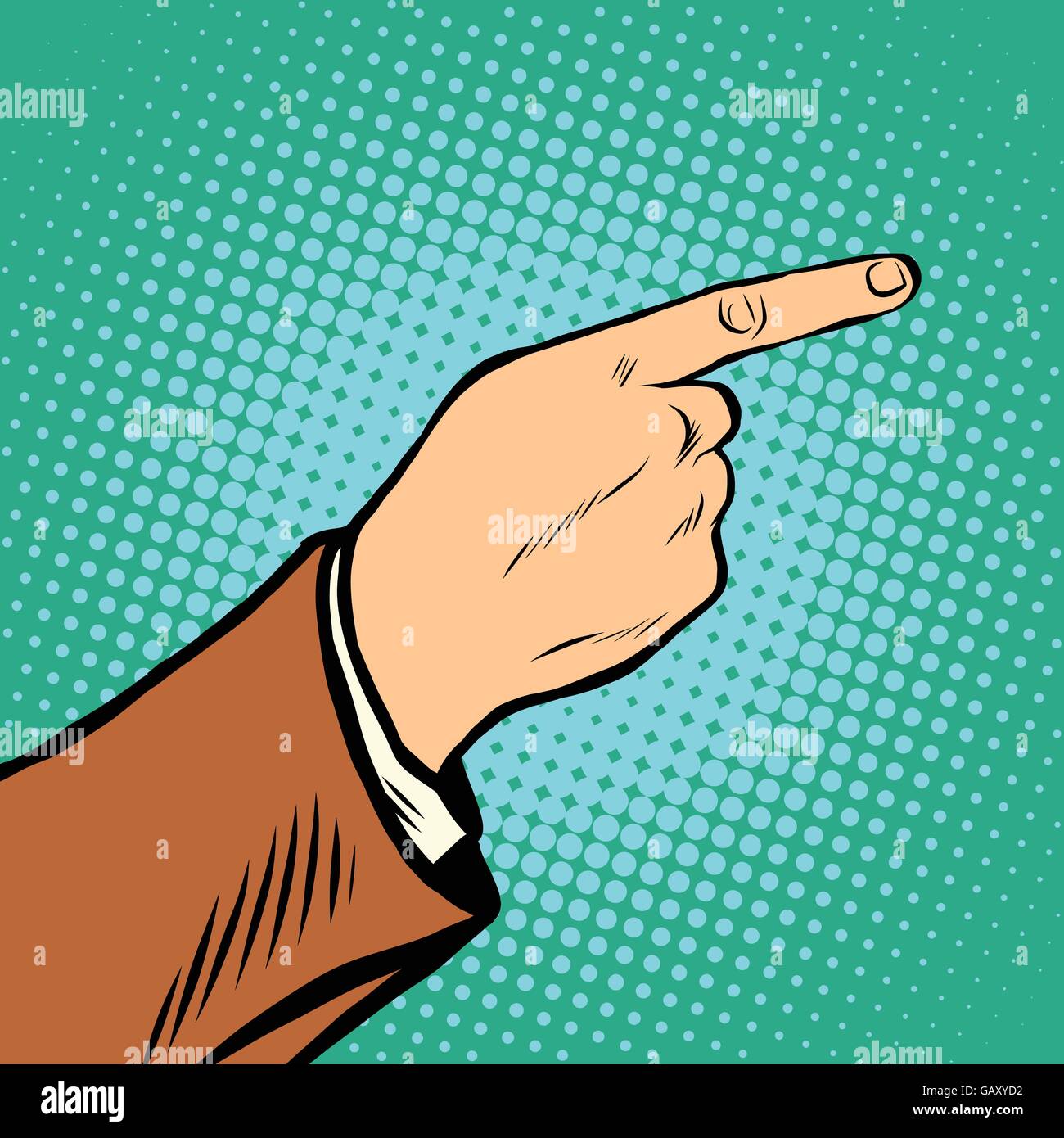 The hand points sideways and up Stock Vector Image & Art Alamy