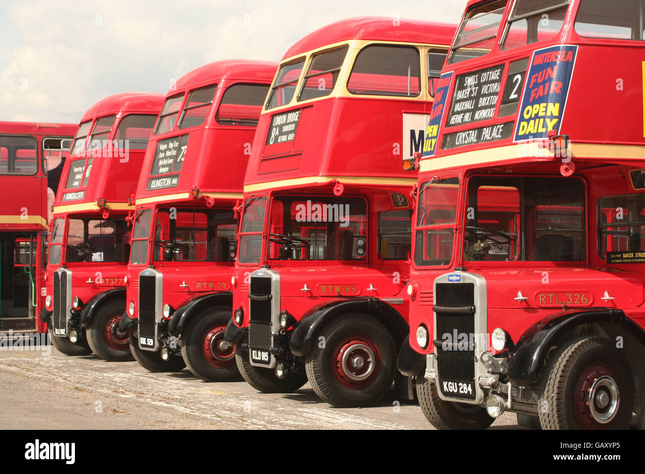 RT Line Up at Cobham Bus Rally Stock Photo Alamy