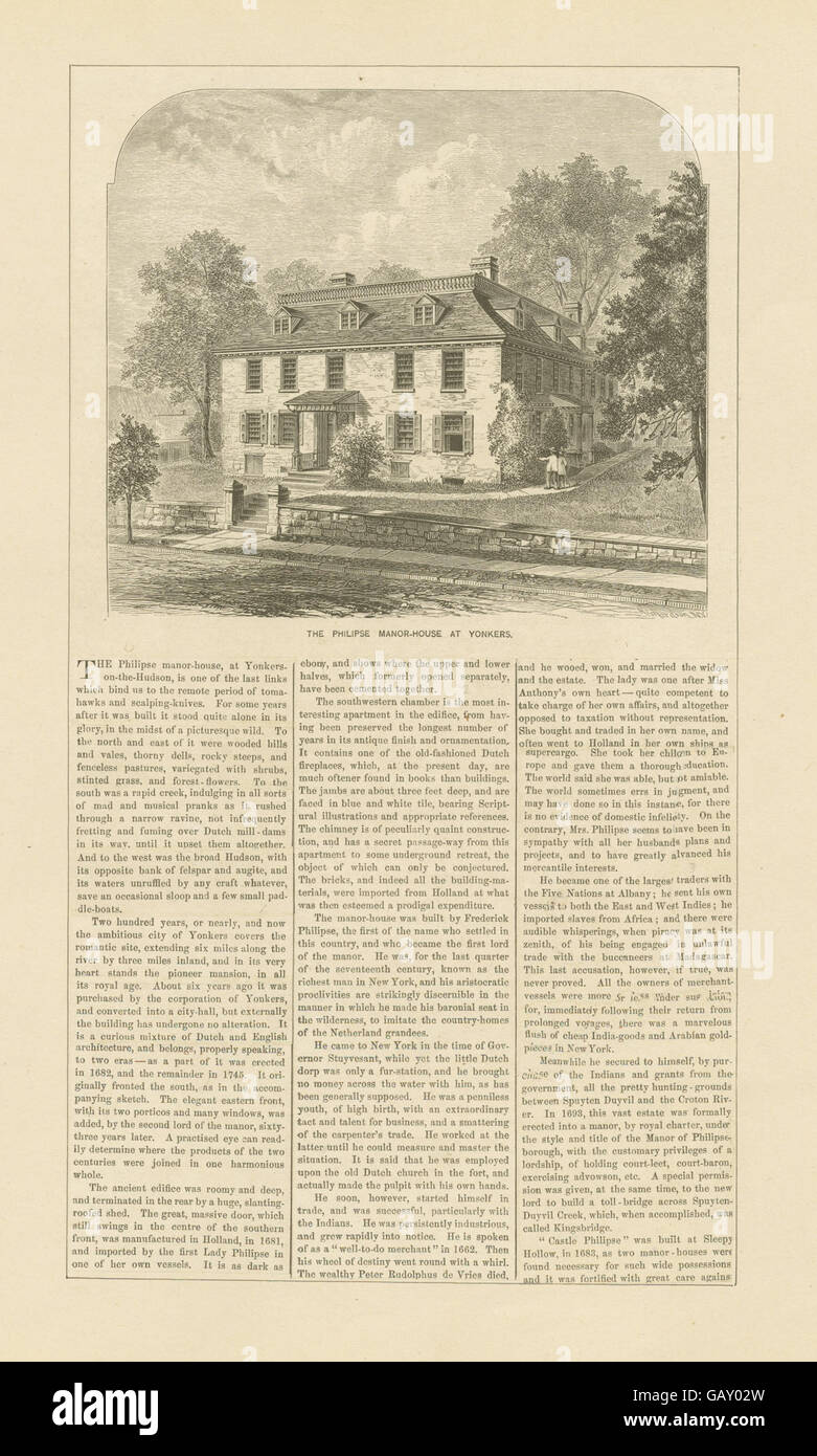 The Philipse manorhouse at Yonkers ( b13512825424350 Stock Photo Alamy